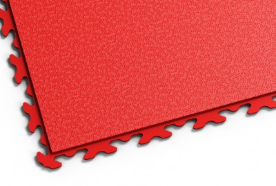 PVC-Fliese Typ INVISIBLE mit verdeckter Puzzle-Verbindung in Rosso Rot